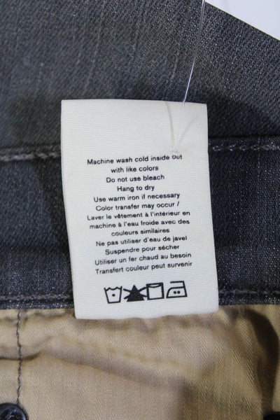 Rag & Bone Mens Fit 3 Classic Skinny Leg Jeans Black Silver Cotton Size 31