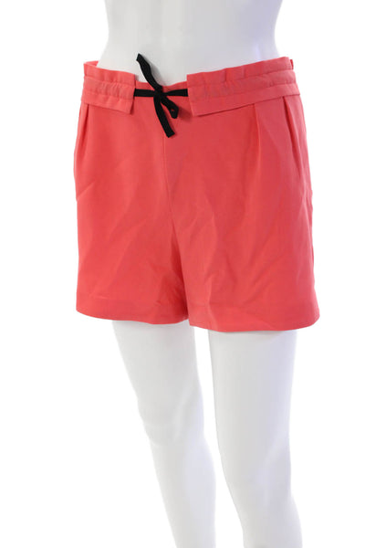 Rag & Bone Womens Solid Drawstring Waist Casual Mini Shorts Pink Size L