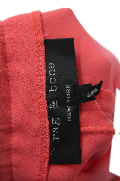 Rag & Bone Womens Solid Drawstring Waist Casual Mini Shorts Pink Size L