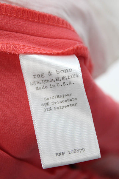 Rag & Bone Womens Solid Drawstring Waist Casual Mini Shorts Pink Size L