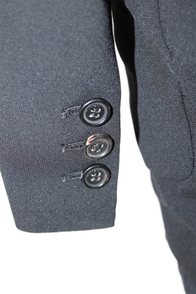 Wilfred Womens Notched Collar Two Button Pocketed Blazer Jacket Black Size S
