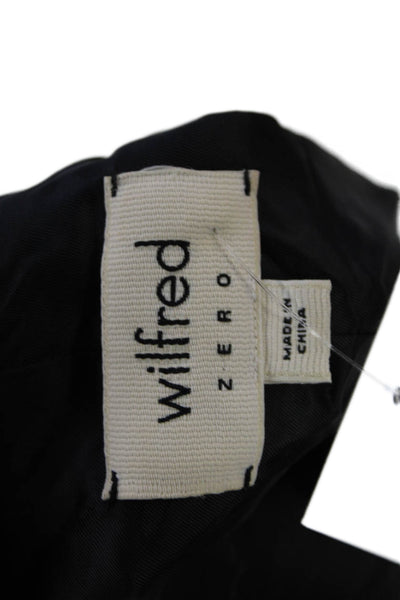 Wilfred Womens Notched Collar Two Button Pocketed Blazer Jacket Black Size S