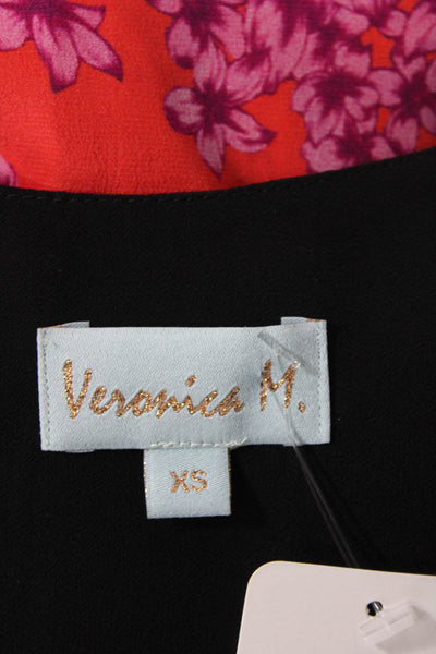 Veronica M Women's Scoop Neck Spaghetti Straps Polka Dot Tank Top Black Size XS