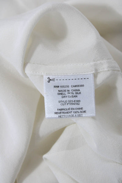 Equipment Femme Women's Sleeveless Patch Pocket Silk Blouse Beige Size XS