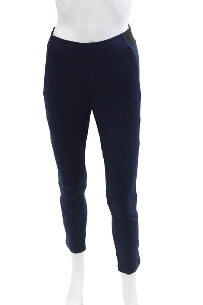 Elie Tahari Women's Pull-On Flat Front Fitted Skinny Pants Navy Blue Size XS