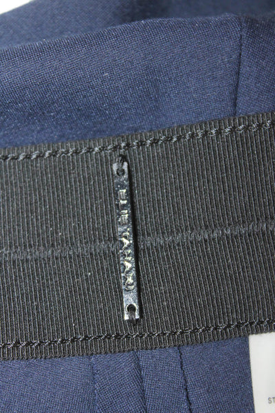 Elie Tahari Women's Pull-On Flat Front Fitted Skinny Pants Navy Blue Size XS