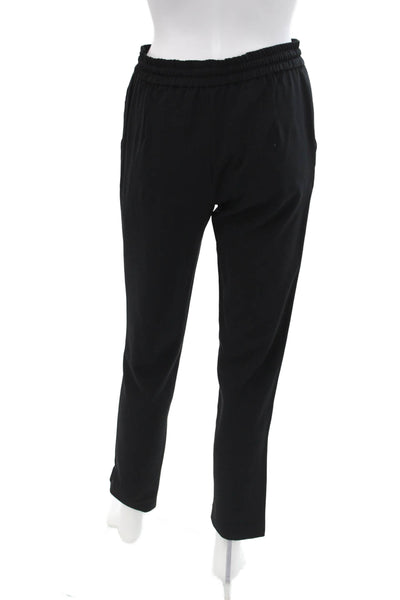 Bernard Zins Women's Drawstring Waist Slit Hem Casual Pants Black Size 4