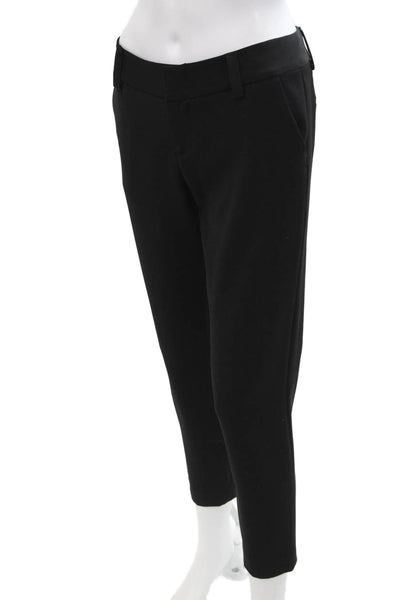 Alice + Olivia Womne's Flat Front Straight Leg Dress Pants Black Size 0