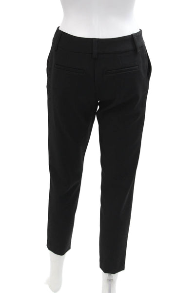 Alice + Olivia Womne's Flat Front Straight Leg Dress Pants Black Size 0