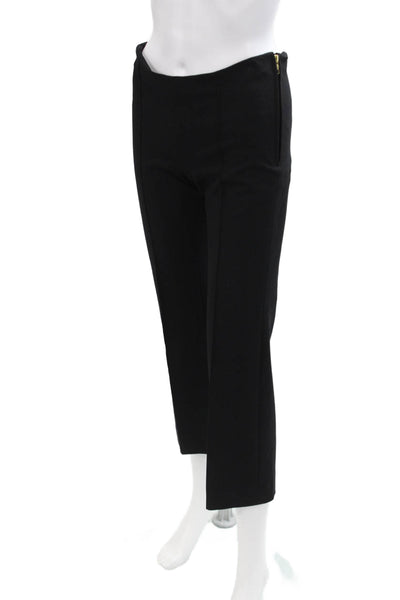 Vilagallo Women's Zip Closure Straight Leg Ankle Dress Pants Black Size 38
