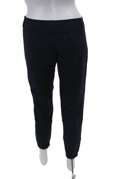 Vince Womens Linen Blend Mid-Rise Three Pocket Tapered Pants Navy Size 0