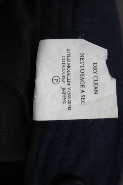 Vince Womens Linen Blend Mid-Rise Three Pocket Tapered Pants Navy Size 0