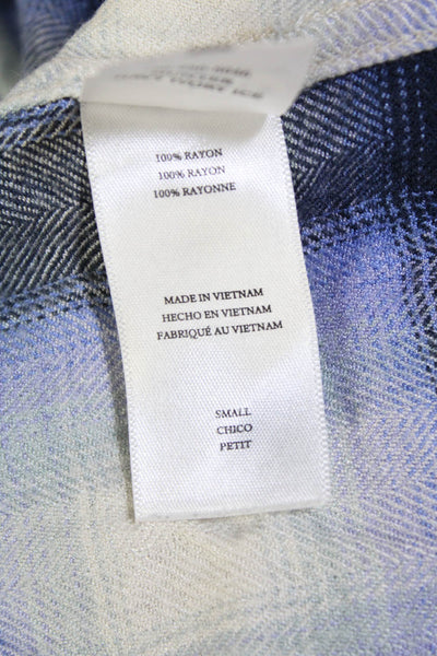 Rails Women's Collared Long Sleeves Button Down Multicolor Plaid Shirt Size S