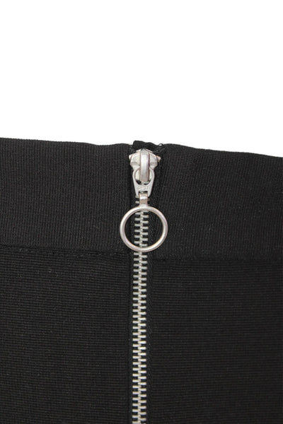 Maeve Anthropologie Womens Tailored Straight Stretch Mini Skirt Black Size 4