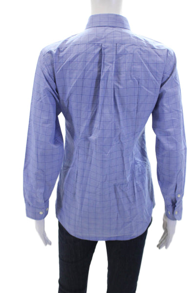 Brooks Brothers Red Fleece Boys Plaid Button Down Shirt Blue Size 16