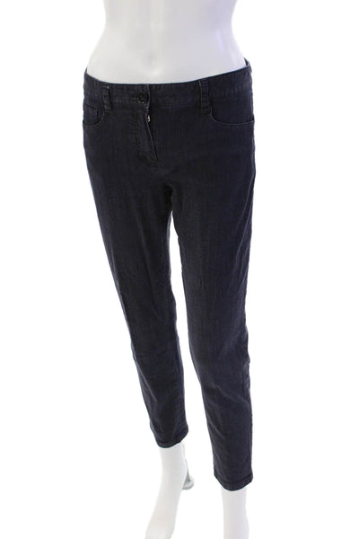 Theory Womens Cotton 5 Pocket Button Closure Mid-Rise Skinny Jeans Navy Size 6