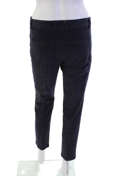 Theory Womens Cotton 5 Pocket Button Closure Mid-Rise Skinny Jeans Navy Size 6