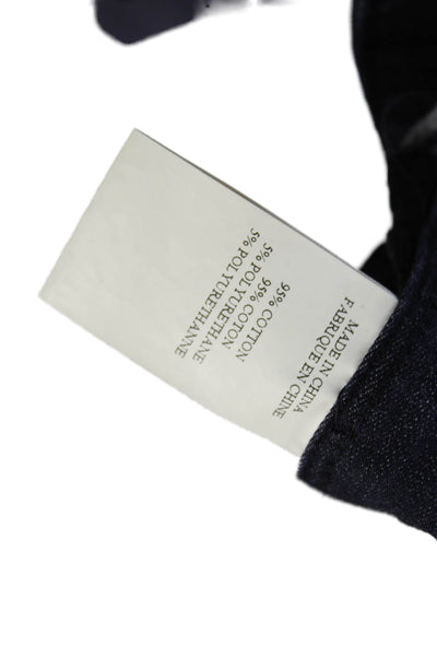 Theory Womens Cotton 5 Pocket Button Closure Mid-Rise Skinny Jeans Navy Size 6