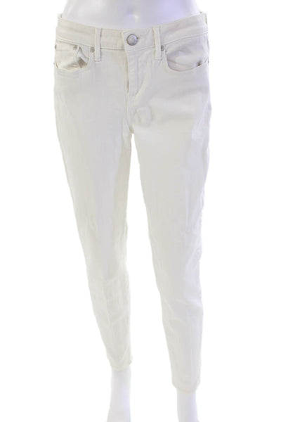Vince Womens Cotton Denim Five Pocket Mid-Rise Skinny Jeans White Size 29