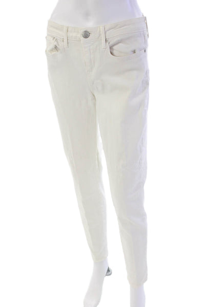 Vince Womens Cotton Denim Five Pocket Mid-Rise Skinny Jeans White Size 29