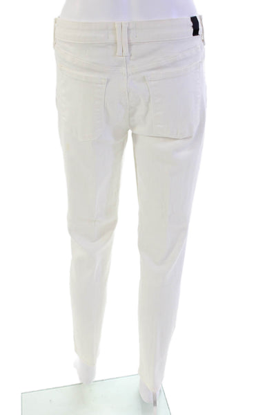 Vince Womens Cotton Denim Five Pocket Mid-Rise Skinny Jeans White Size 29