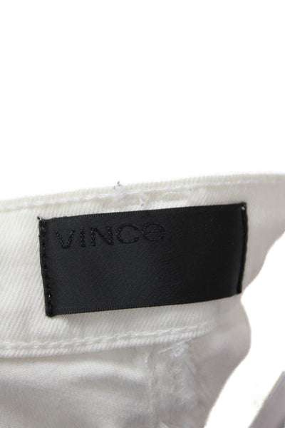 Vince Womens Cotton Denim Five Pocket Mid-Rise Skinny Jeans White Size 29