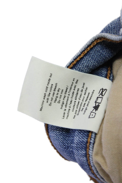 Rag & Bone Women's Midrise Distress Light Wash Skinny Jean Pants Size 25