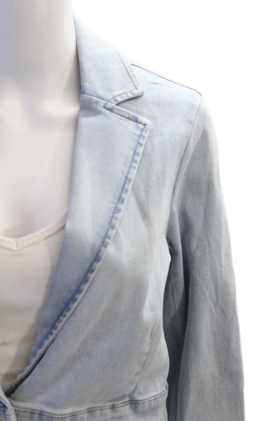 Renuar Women's Light Wash Long Sleeves Patch Pocket Jacket Blazer Size XS