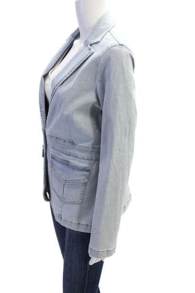 Renuar Women's Light Wash Long Sleeves Patch Pocket Jacket Blazer Size XS