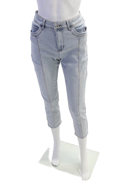 CyC Coco Y Club Womens Midrisr Five Pocket Rhinestone Straight Leg Pants Size 10