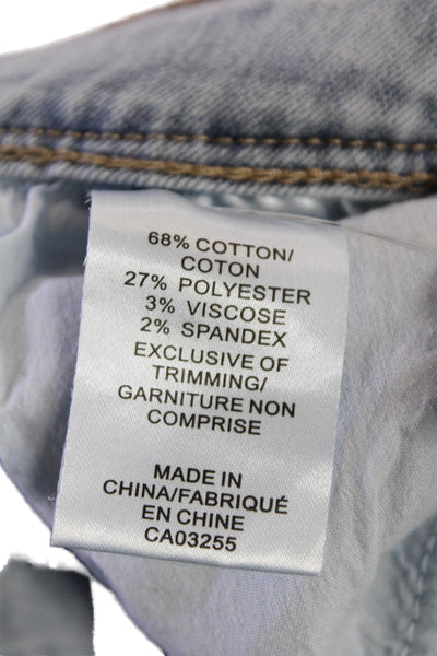 Coco Y Club Women's Midrise Rhinestone Straight Leg Light Wash Jean Pants Size 4