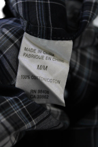 Theory Women's Long Sleeves Collared Button Down Plaid Shirt Size M