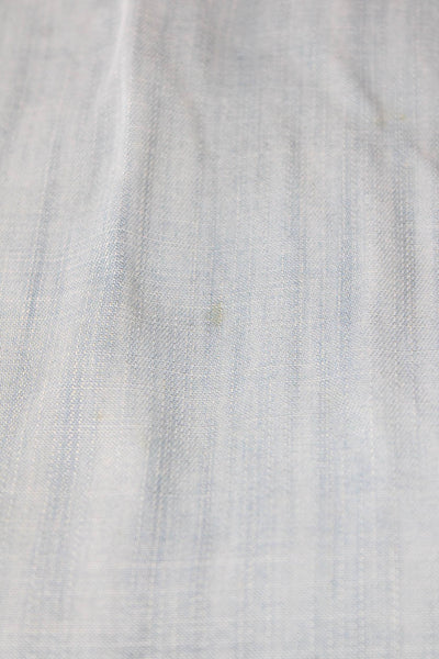 Bella Dahl Womens Embroidered Frayed Hem Sleeveless Blouse Top Blue Size XS