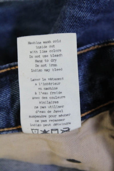 Rag & Bone Jean Womens Cotton Distressed Low-Rise Denim Shorts Blue Size 25