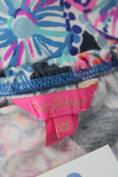 Lily Pulitzer Womens Cotton Round Neck Tiered Tank Dress Multicolor Size 2XS