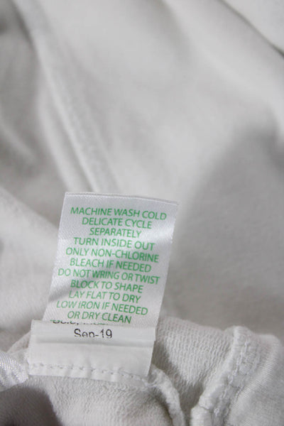 Lily Pulitzer Womens Cotton Blend Round Neck Pullover Sweatshirt White Size S