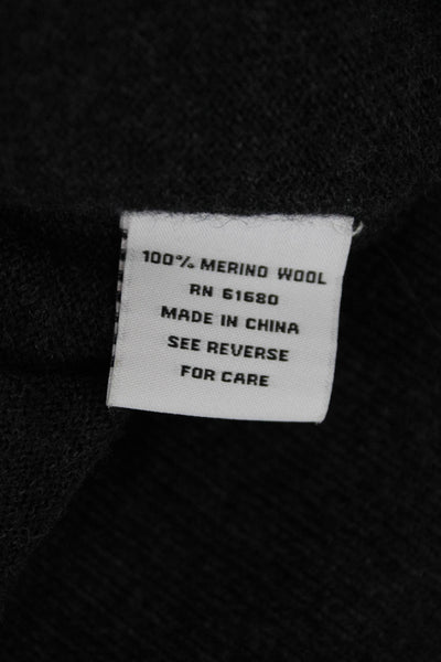 525 America Womens Pullover Long Sleeve Scoop Neck Sweater Gray Wool Size XS/S