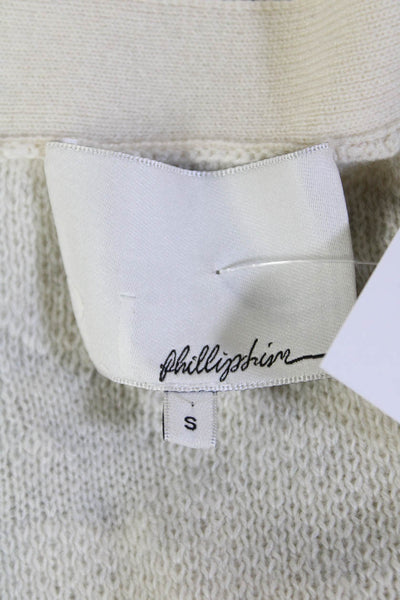 3.1 Phillip Lim Womens Wool Knit V-Neck Long Sleeve Cardigan White Size S
