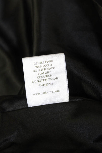 Parker Womens Embellished Flare Hem Bow Waist Zip Mini Skirt Black Size 0