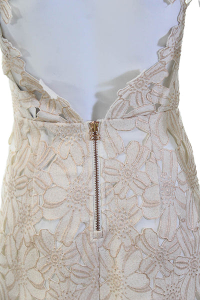 Saylor Womens Floral Design Halter Neck Zip Back A-Line Dress Pink Size XS