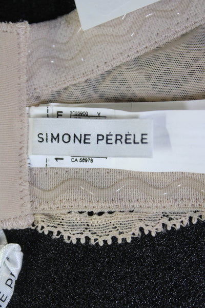 Simone Perele Womens Bow Front Spaghetti Strap Lace Cupped Bra Nude Size 30C