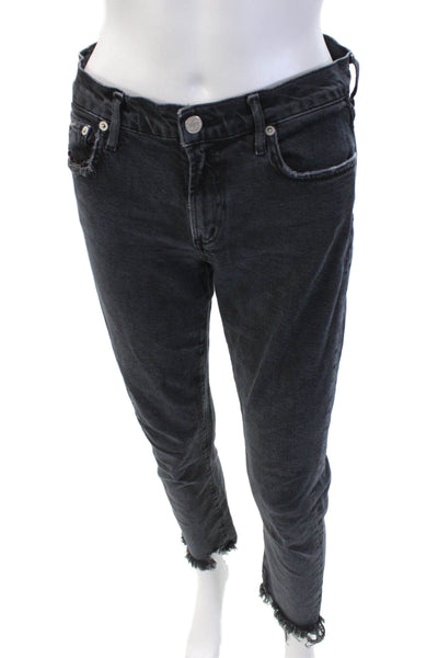 Agolde Womens Cotton Blend Mid-Rise Five Pocket Tapered Jeans Navy Size 26