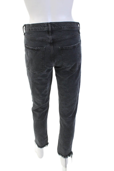 Agolde Womens Cotton Blend Mid-Rise Five Pocket Tapered Jeans Navy Size 26