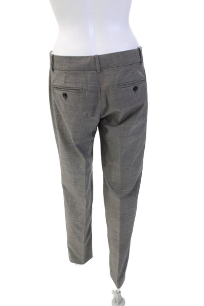 Theory Womens Wool Pinstriped Zip Fly Tailored Dress Pants Gray Size 4