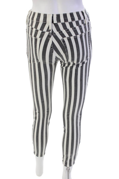 Theory Womens Wool Pinstriped Zip Fly Tailored Dress Pants Gray Size 4