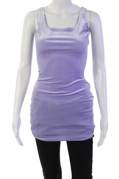 Superdown Womens Sleeveless Round Neck Slip Tank Top Purple Size XS