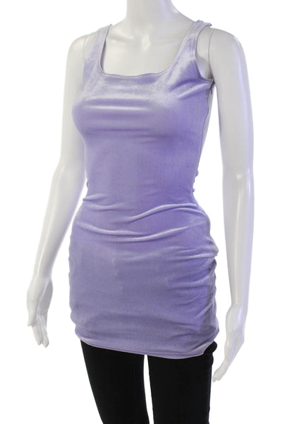 Superdown Womens Sleeveless Round Neck Slip Tank Top Purple Size XS