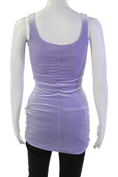 Superdown Womens Sleeveless Round Neck Slip Tank Top Purple Size XS
