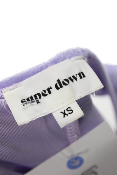 Superdown Womens Sleeveless Round Neck Slip Tank Top Purple Size XS