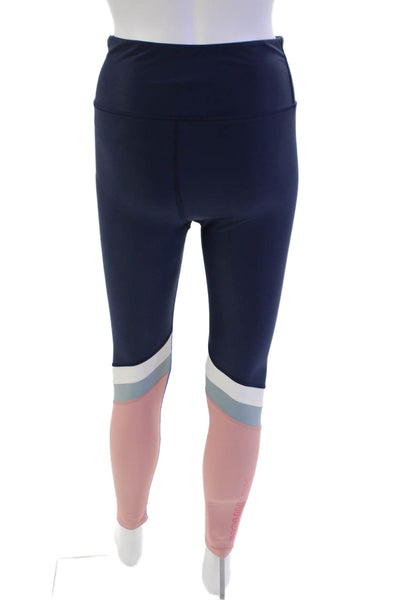 PE Nation Womens Mid-Rise Activewear Leggings + Bra Set Multicolor Size M